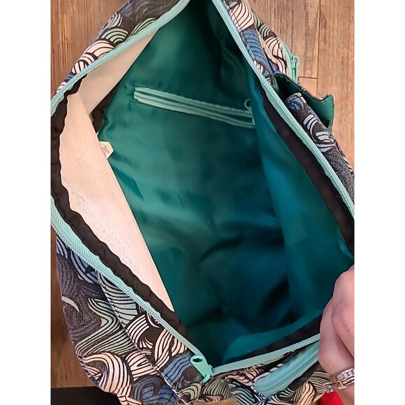 Kavu Rope Bag Ocean Wave Sling Bag Blues Greens Crossbody Shoulder Bag Travel - Picture 4 of 8